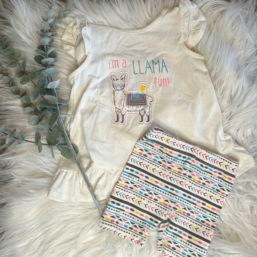 I am a llama fun short and top set